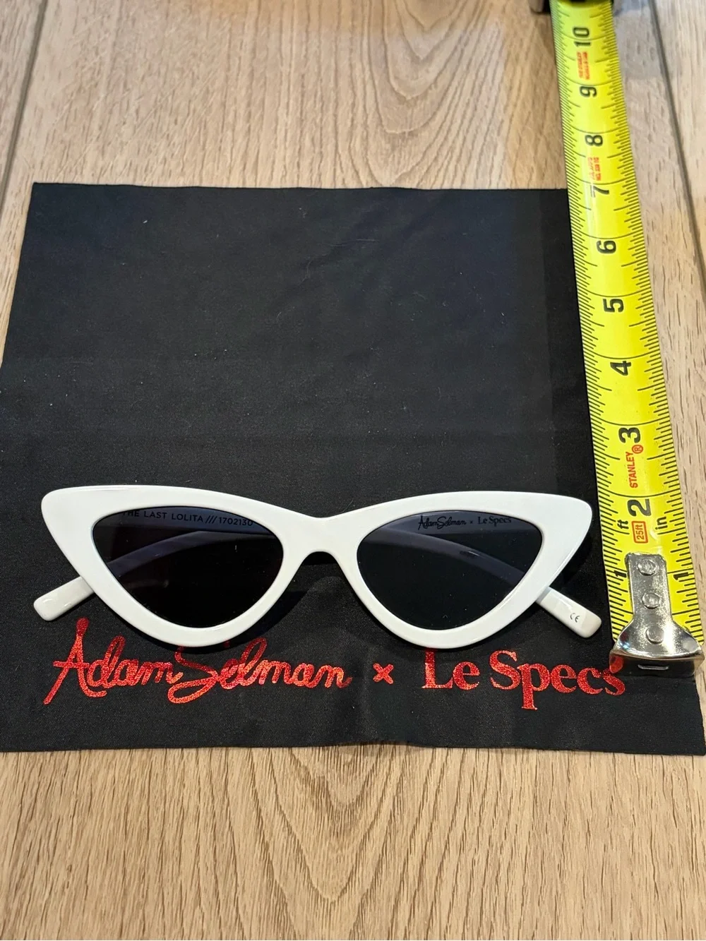 Adam Selman x Le Specs The Last Lolita White Cat Eye Sunglasses
